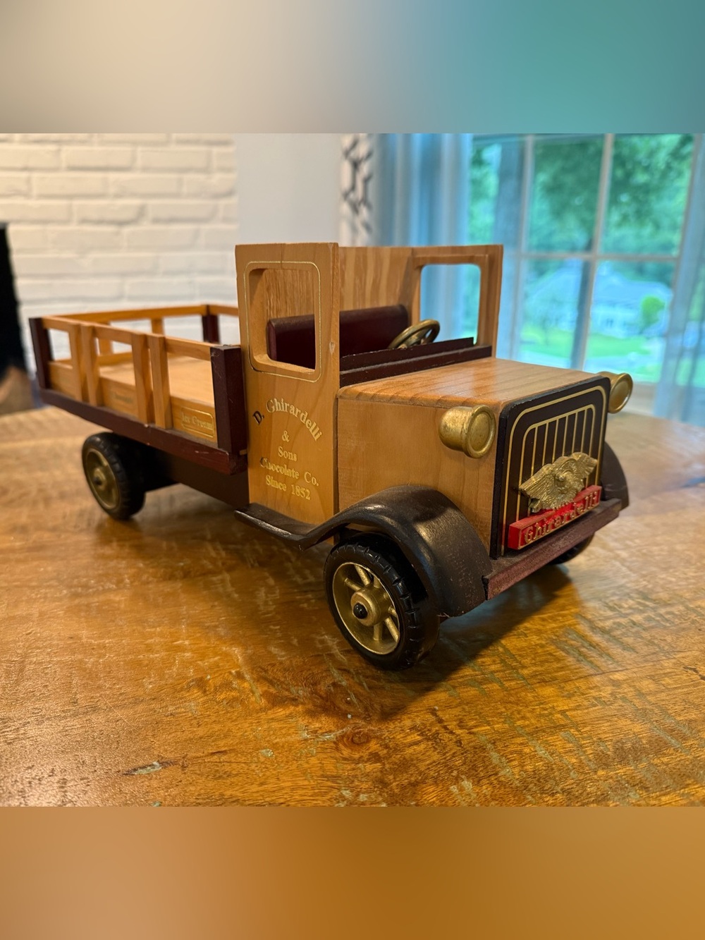Vintage-D. Ghirardelli & Sons Chocolate Co.. Wooden Flatbed Truck